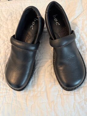 b.o.c. Like new slip-On Clogs, leather, health care, nurse, casual, minimalist